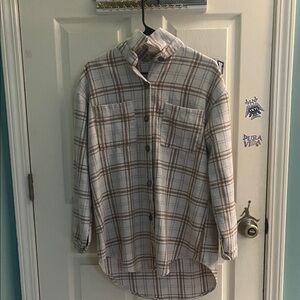 Plaid Button-Up Shirt for Men